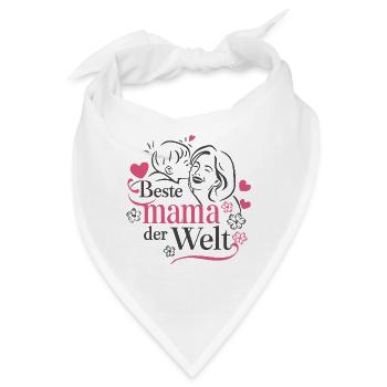 aller beste Mama der Welt - Bandana - Weiß - Vorne