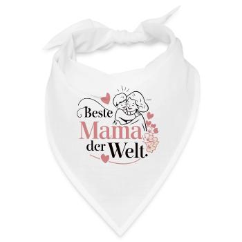 aller beste Mama der Welt - Bandana - Weiß - Vorne