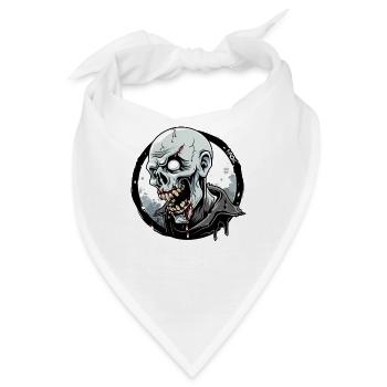 Triefender Zombie Nosferatu Vampir - Bandana - Weiß - Vorne