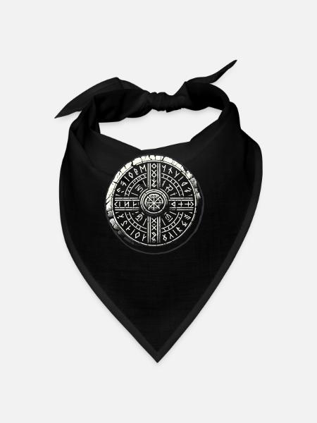 Pétroglyphe Art rupestre ancien Rock dessin indien - Bandana - noir - Devant
