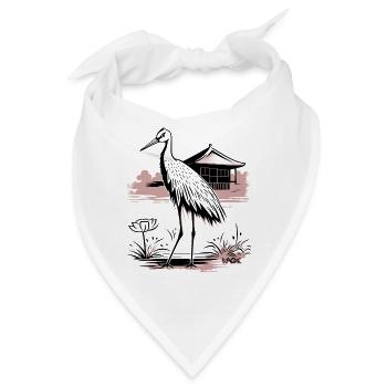 Kranich Vogel in Japan - Bandana - Weiß - Vorne
