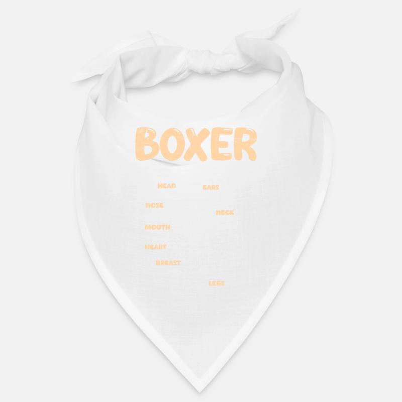 BOXER DOG BREAKDOWN Deutscher Boxer Lustiges - Bandana - Weiß