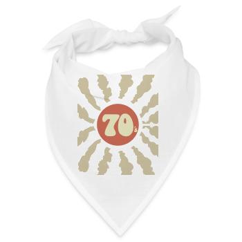 70s vintage - Bandana - Weiß - Vorne