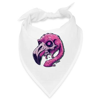 Lustiger und schauriger Horror-Zombie-Flamingo - Bandana - Weiß - Vorne