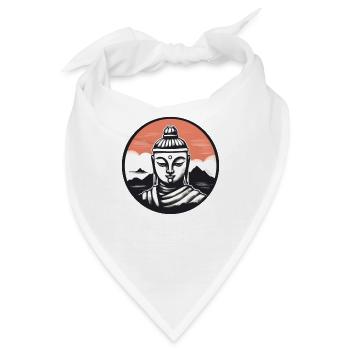 Der Buddha-Mönch - Bandana - Weiß - Vorne