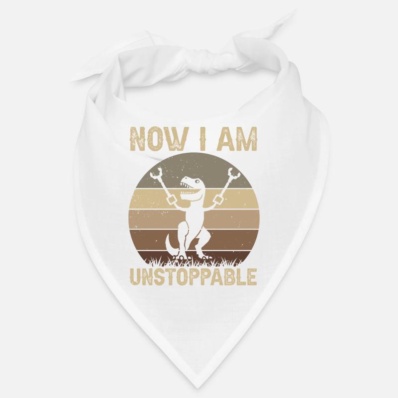 Retro Now I Am Unstoppable Funny T-Rex Dinosaur Bandana