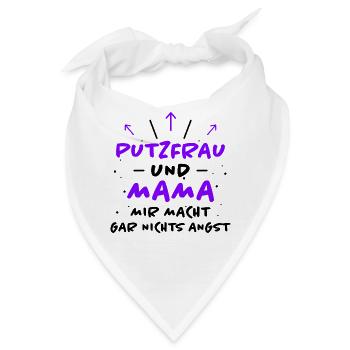 Putzfrau Spruch Reinigungskraft Putzfrau Geschenk - Bandana - Weiß - Vorne