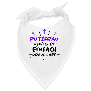 Putzfrau Spruch Reinigungskraft Putzfrau Geschenk - Bandana - Weiß - Vorne