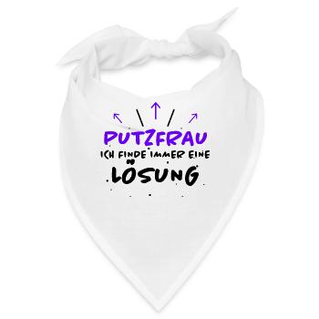 Putzfrau Spruch Reinigungskraft Putzfrau Geschenk - Bandana - Weiß - Vorne
