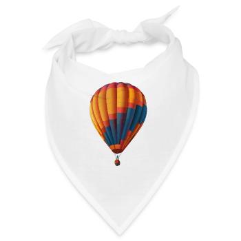 Bunte Ballons Schweben Im Heißen Aufwind - Bandana - Weiß - Vorne