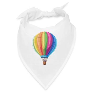 Bunte Heißluftballons schweben am Himmel - Bandana - Weiß - Vorne
