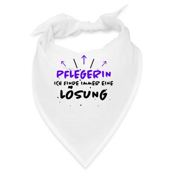 Pflegerin Spruch Pflegekraft Pflegerin Geschenk - Bandana - Weiß - Vorne