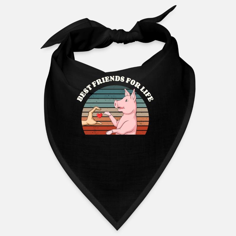 Rétro Cochon Amant Ami Cochons Bandana