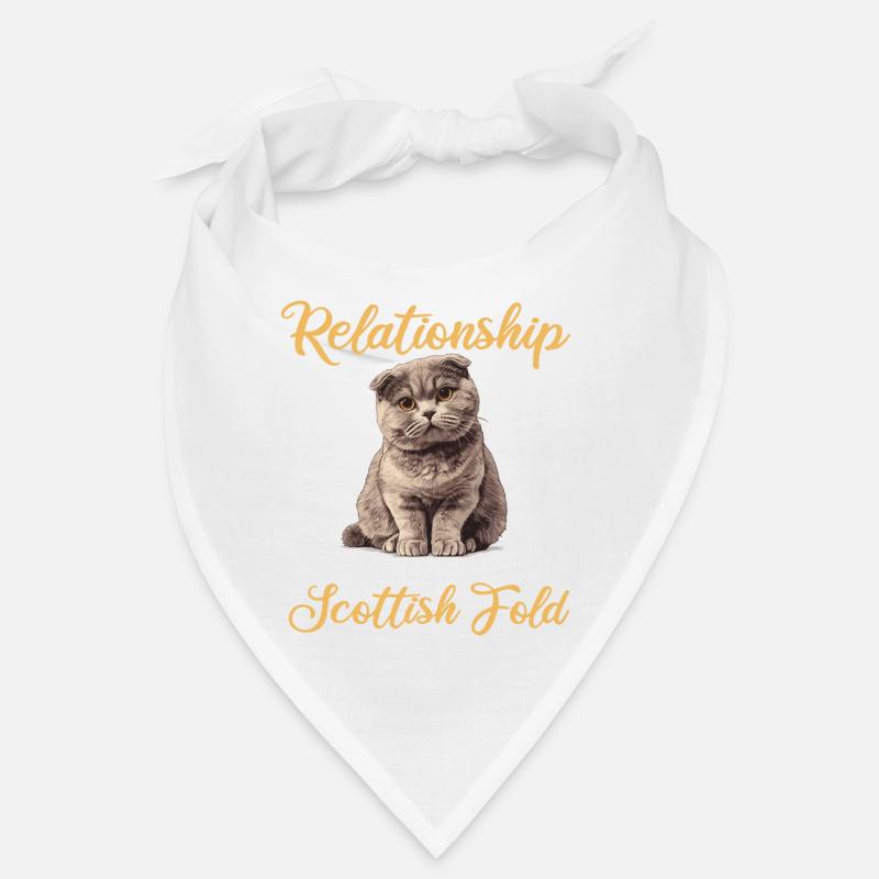 Scottish Fold Kätzchen Scottish Fold Katze - Bandana - Weiß