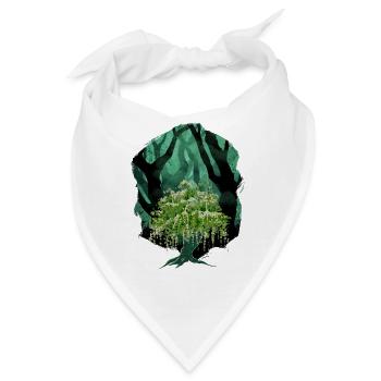Wald Natur Botanik Flora - Bandana - Weiß - Vorne