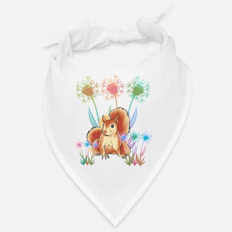 Natur Blumen Eichhörnchen Herbst Kind Bandana