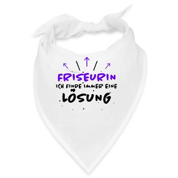 Friseurin Spruch Friseur Lustig Friseurin Geschenk - Bandana - Weiß - Vorne