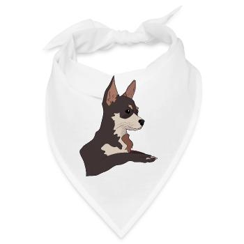 Entzückender Chihuahua - Bandana - Weiß - Vorne