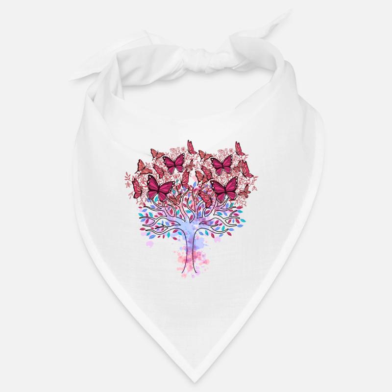 Tree, Spring, Insects, Butterflies, Nature Bandana