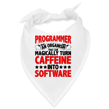 Organism That Can Turn Caffeine Into Software 1 - Bandana - Weiß - Vorne