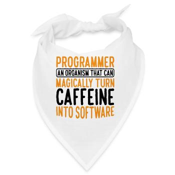 Organism That Can Turn Caffeine Into Software 3 - Bandana - Weiß - Vorne