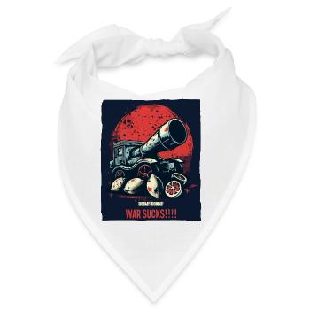 Großer Knall mit Zitronen, Krieg ist Mist - Bandana - Weiß - Vorne