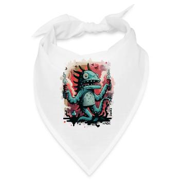 Dynamit-Kerzen und ein verrücktes Monster - Bandana - Weiß - Vorne
