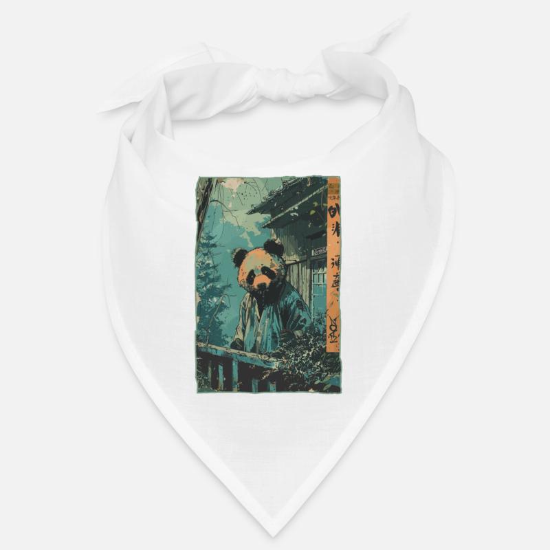 Forêt de bambous et panda en Chine Bandana