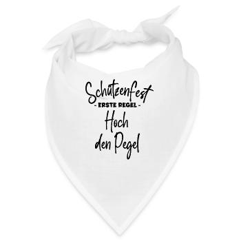 Schützenfest Outfit Trinkspruch Hoch den Pegel - Bandana - Weiß - Vorne