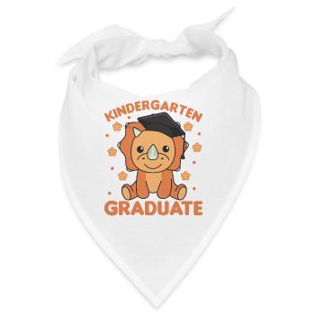 Kids Kindergarten graduate Triceratops Graduation - Bandana - Weiß - Vorne