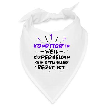 Konditorin Spruch Backen Witz Konditorin Geschenk - Bandana - Weiß - Vorne