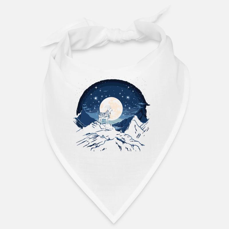Conception de constellation de silhouette de chèvre de nuit étoilée Bandana