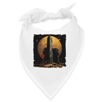 Affen und Monolith: Science-Fiction - Bandana - Weiß - Vorne