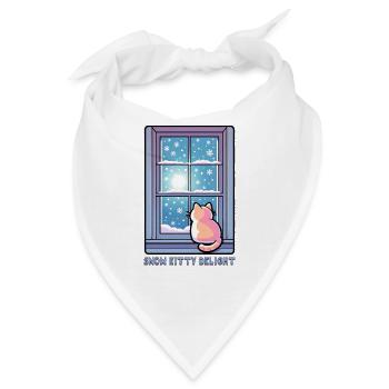 Snow Kitty Delight - Bandana - Weiß - Vorne