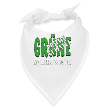 GRÜNE ALLERGIE POSITIV GETESTET - Bandana - Weiß - Vorne