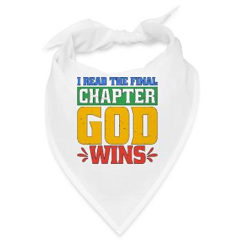 I Read The Final Chapter, God Wins 2 - Bandana - Weiß - Vorne