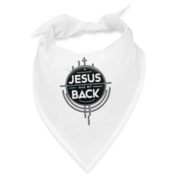 Jesus Has My Back 19 - Bandana - Weiß - Vorne