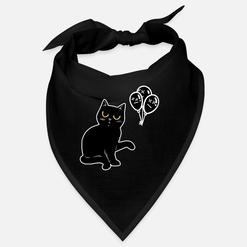 Black Cat Cat Halloween Balloons Bandana
