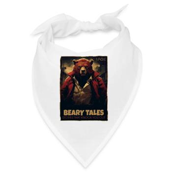 bärige Geschichte: Falscher Bären-Detektiv - Bandana - Weiß - Vorne