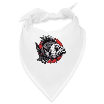 Der wütende Fisch - Bandana - Weiß - Vorne