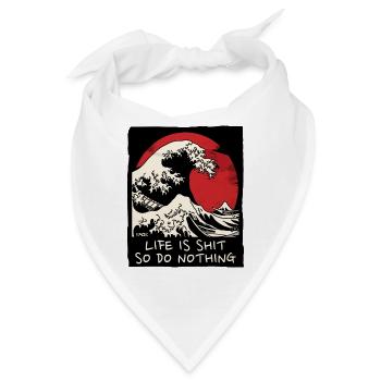 Die Welle: Das Leben ist Mist, also tu nichts - Bandana - Weiß - Vorne
