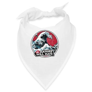 Kanagawa Strand Japan: Haters werden hassen - Bandana - Weiß - Vorne