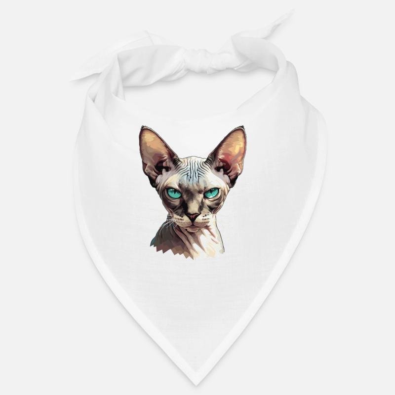 Sphynx Kätzchen Sphynx Katze - Bandana - Weiß
