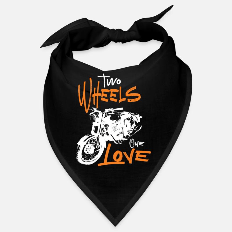Two Wheels One Love Motorrad Biker Motorradfahrer Bandana