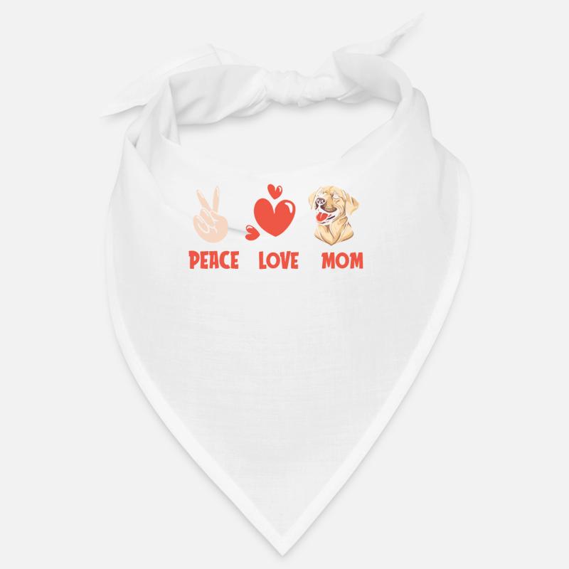 Labrador Peace Love Chien Maman Bandana