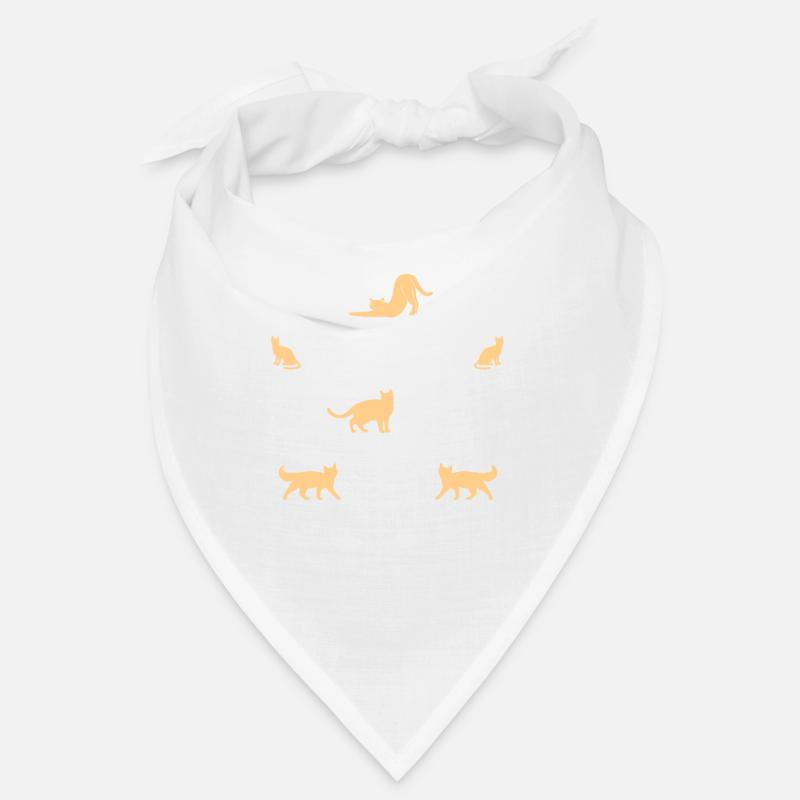Chats jouant avec un chat de note de musique - Bandana - blanc