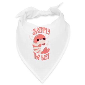 Shrimp Spruch Garnelen Wortwitz Krabben Wortspiel - Bandana - Weiß - Vorne