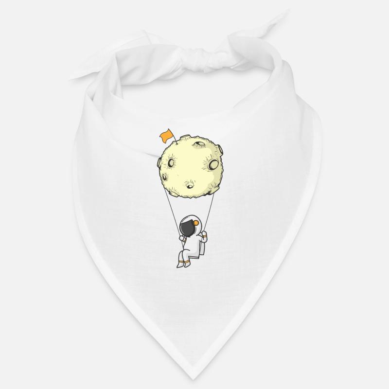 Astronaut mit Fallschirm Mond Bandana