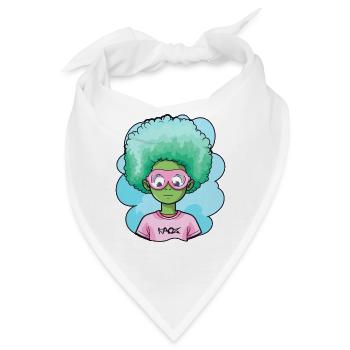 Blauer Afro Kind - Bandana - Weiß - Vorne