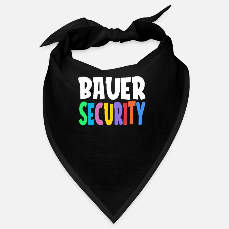 Colorful Bauer Security Rainbow Lettering Logo Bandana